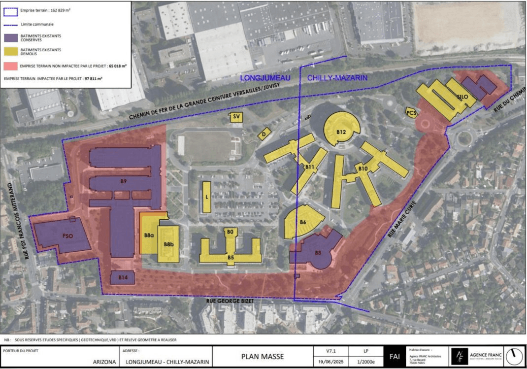 Cite Vivante site plan showing phased development zones